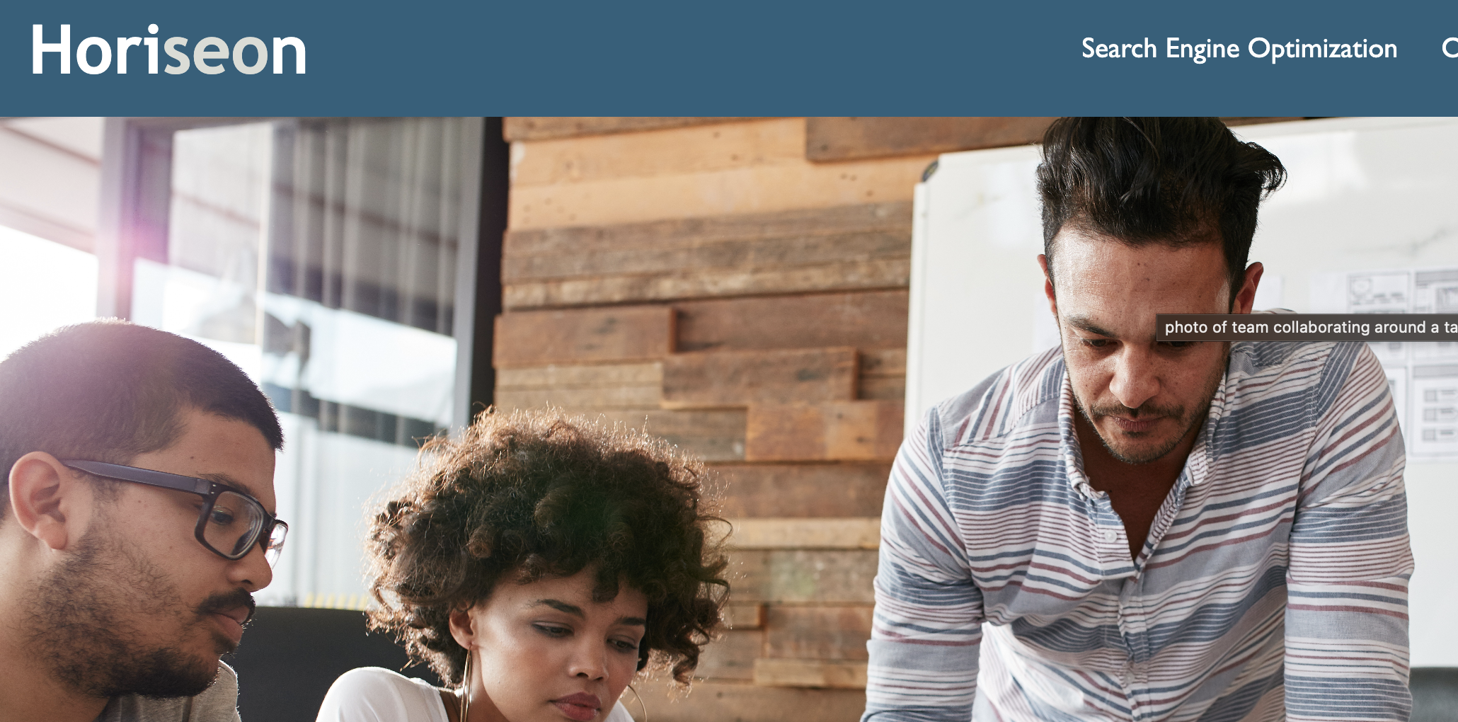 screenshot of a webpage for which I refeactored code